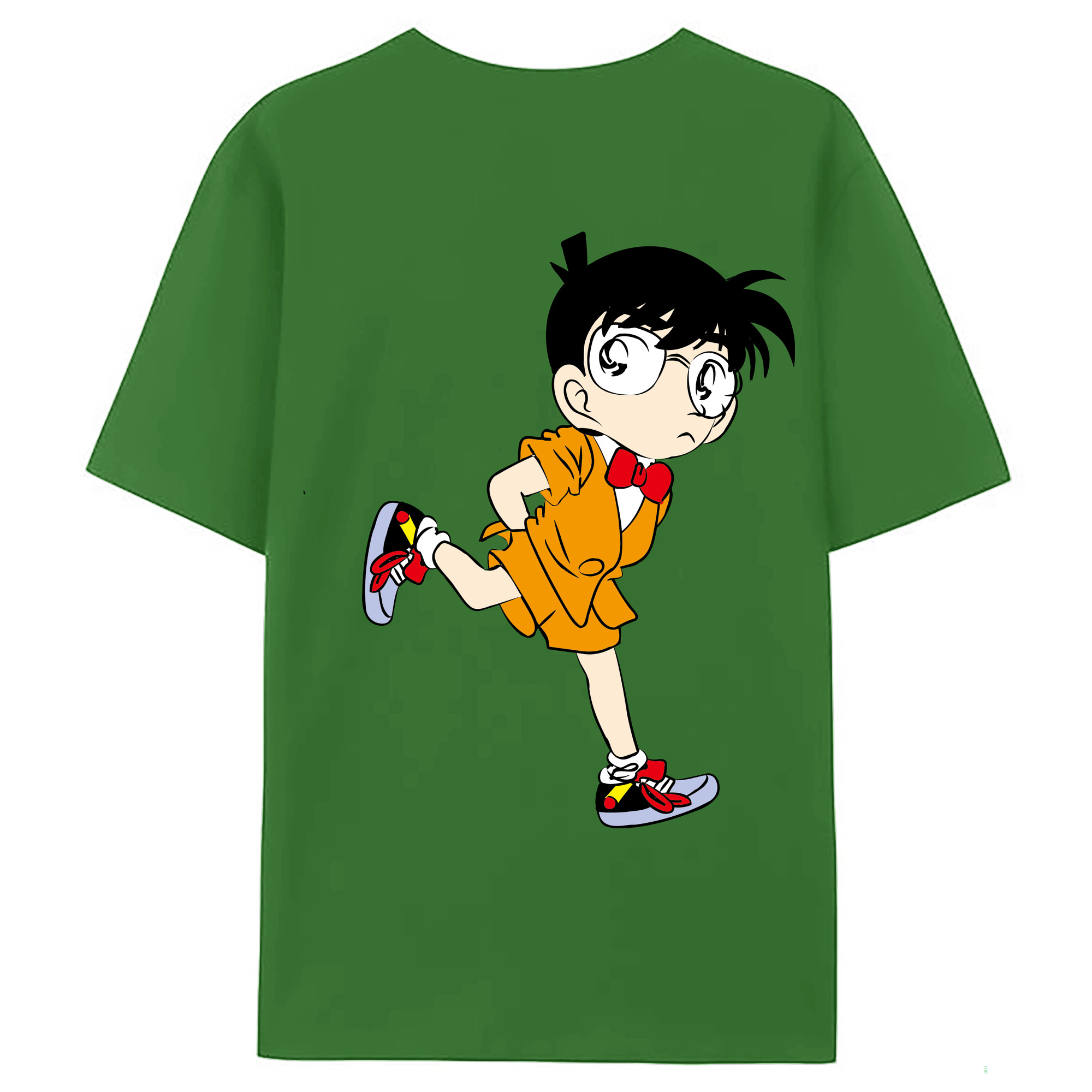 （画像用） 名探偵コナン 江戸川 コナン Detective Conan Conan Edogawa レディース半袖Tシャツ(バックプリント)